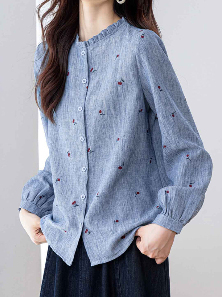 Kayla Classic Auricular Printed Top