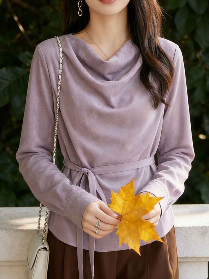 Emma Retro Swing Waisted Tie Top