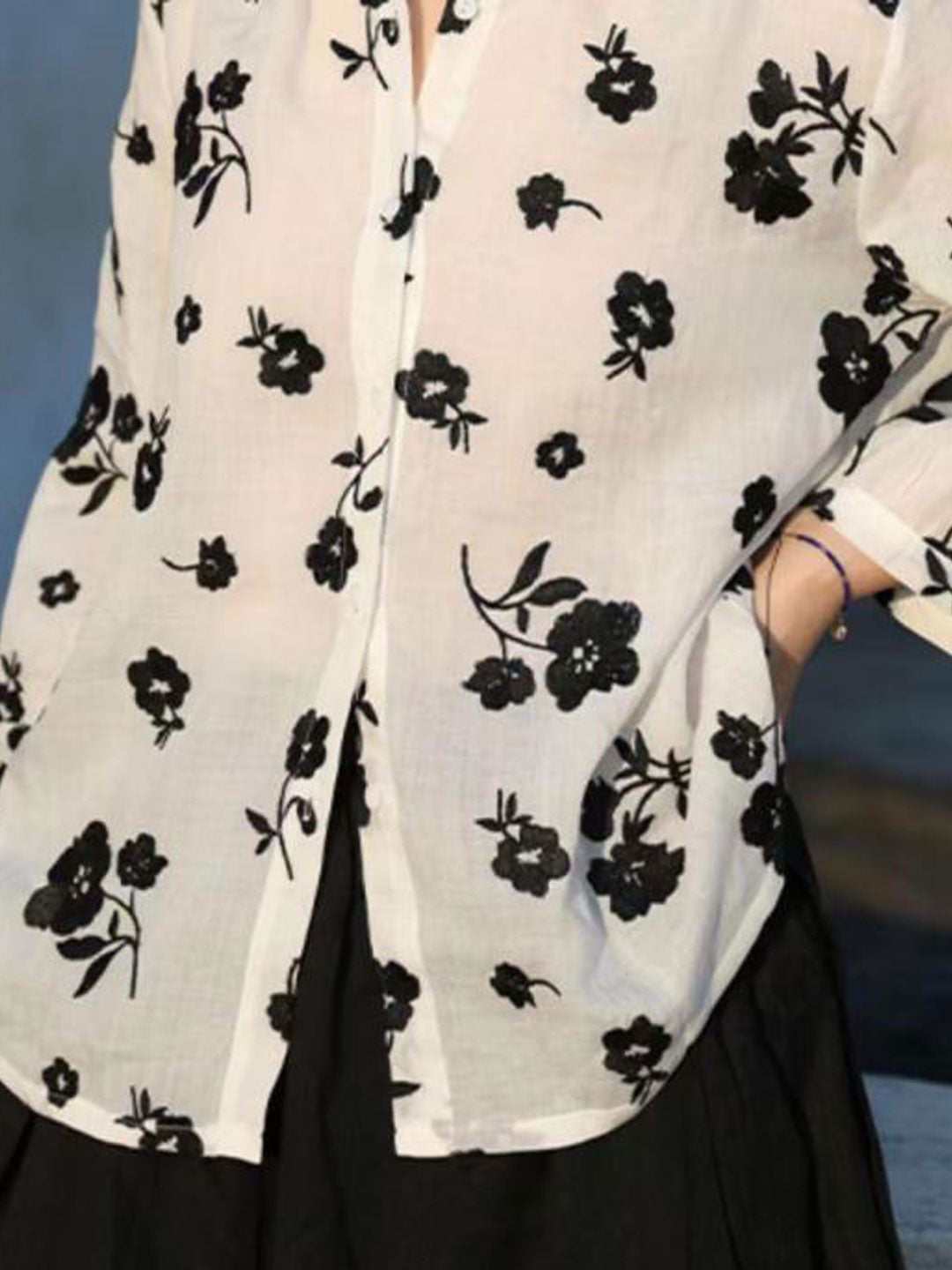 Camila Retro Floral Printed Blouse