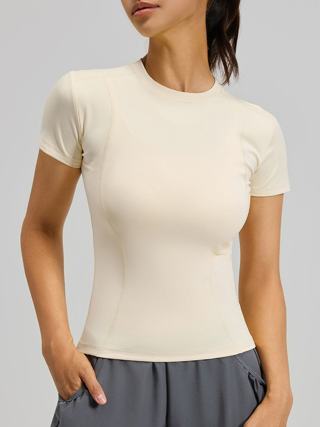 Square Neck Yoga Running Training Top