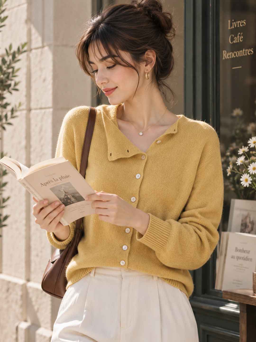 Kayla Classic Crew Neck Knitted Cardigan
