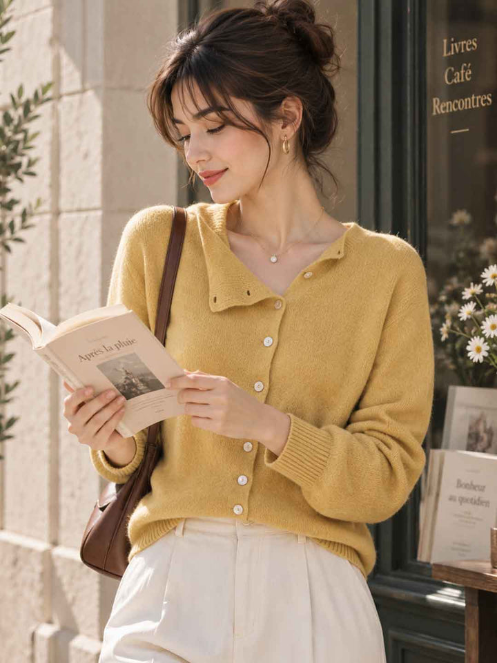 Kayla Classic Crew Neck Knitted Cardigan