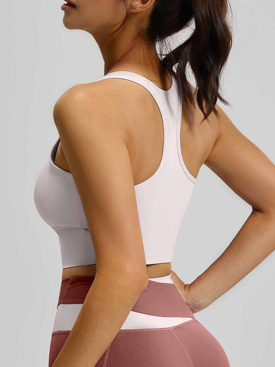 Color-Blocked Sports Yoga Bra