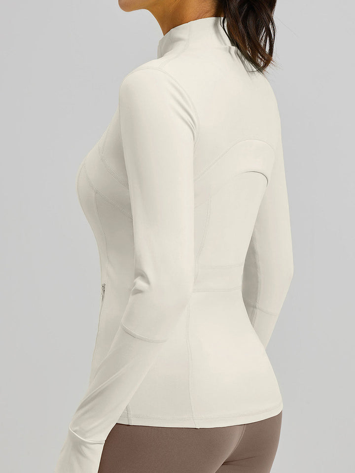 Slim Fit Yoga Athletic Jackets With Pockets