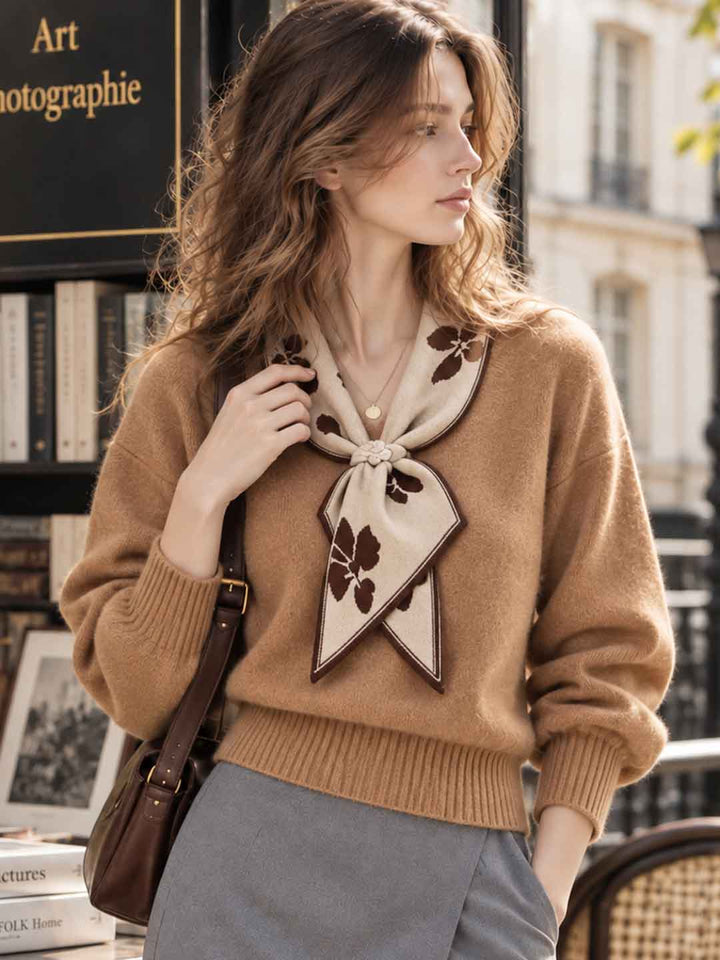 New Bow-collar Sweater