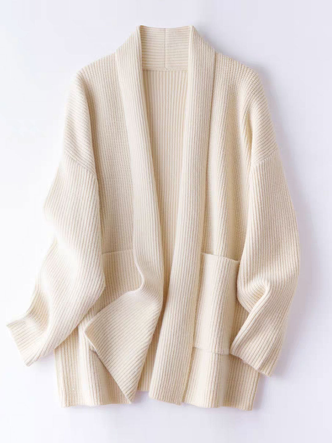 Emily Classic V-Neck Thick Knitted Coat