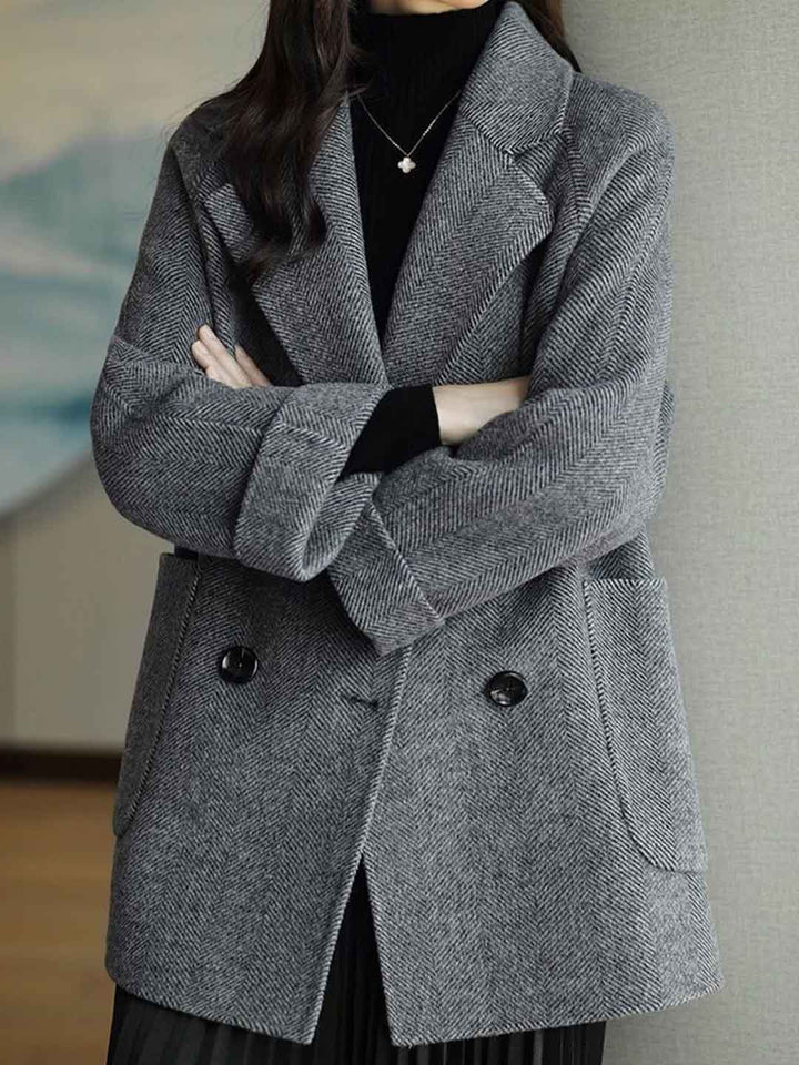 Allison Loose Suit Collar Solid Color Coat