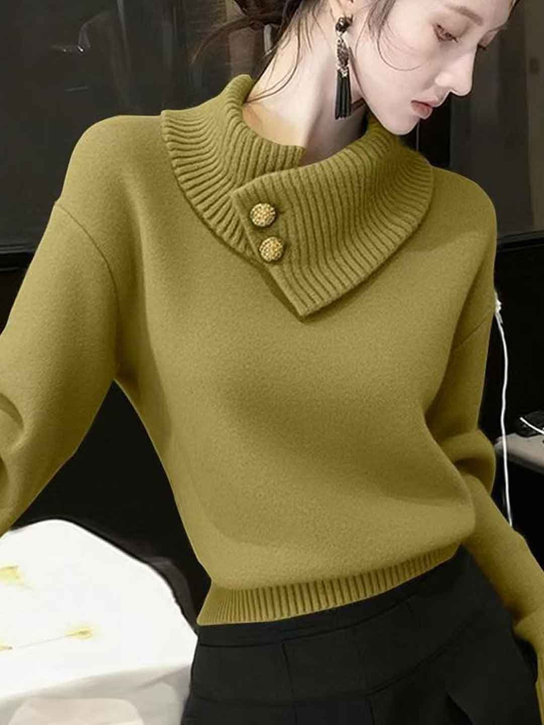 Bella Classic Turtleneck Winter Knitted Sweater