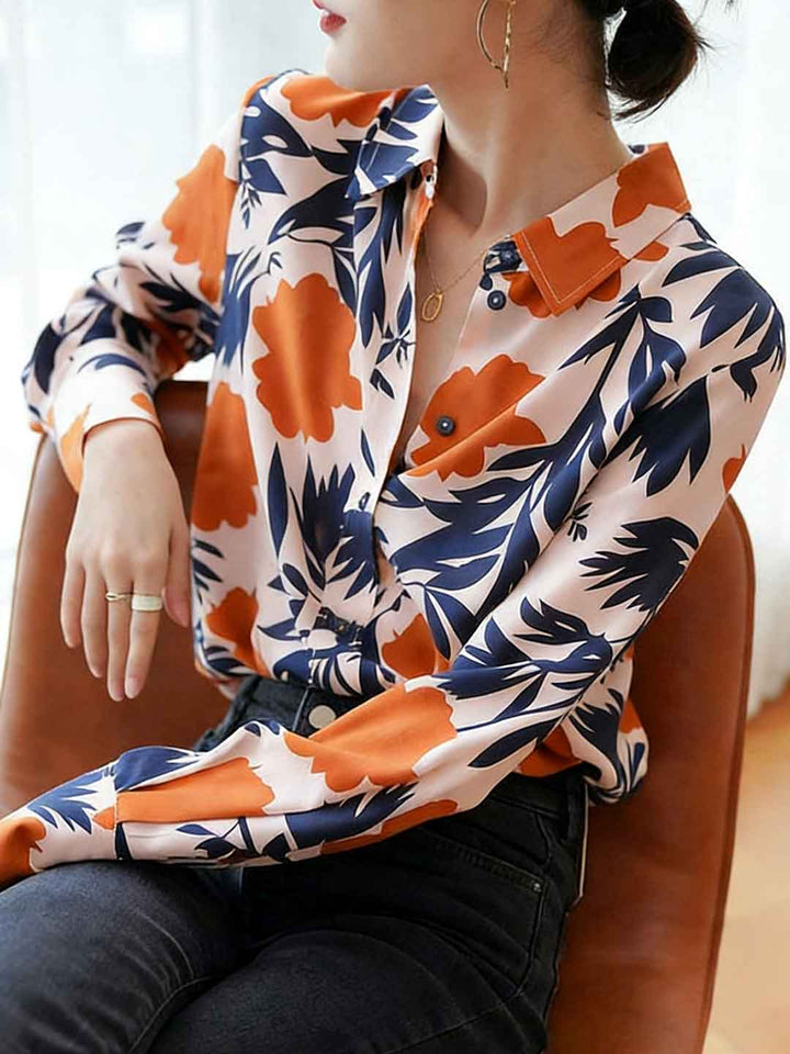 Jocelyn Loose Lapel Printed Shirt