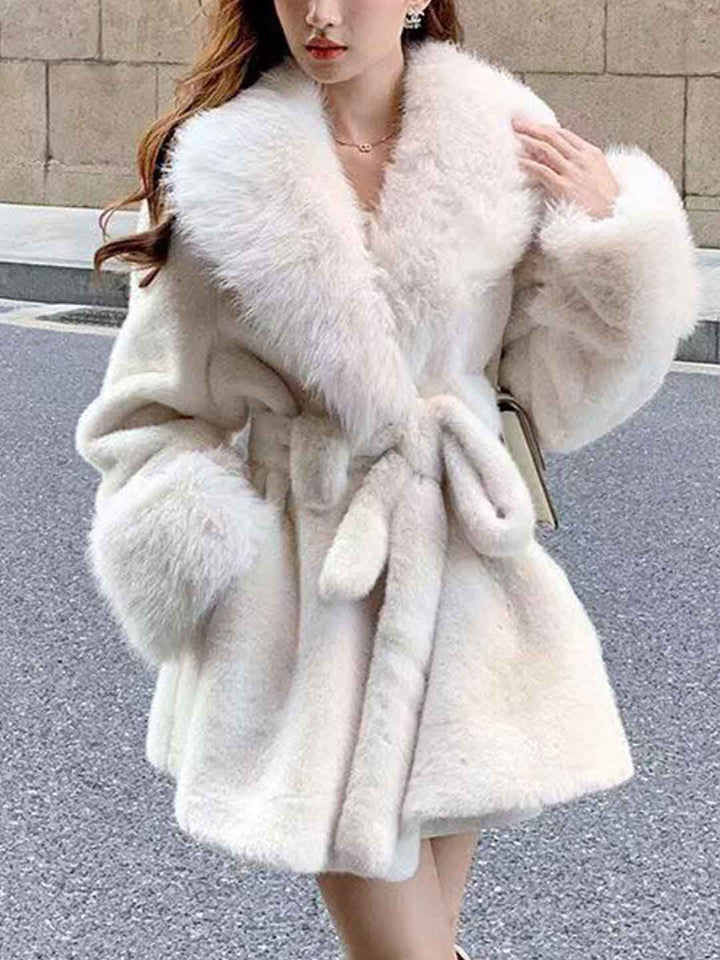 Leah Warm Fur Collar Eco-Friendly Fur Fleece Outerwear