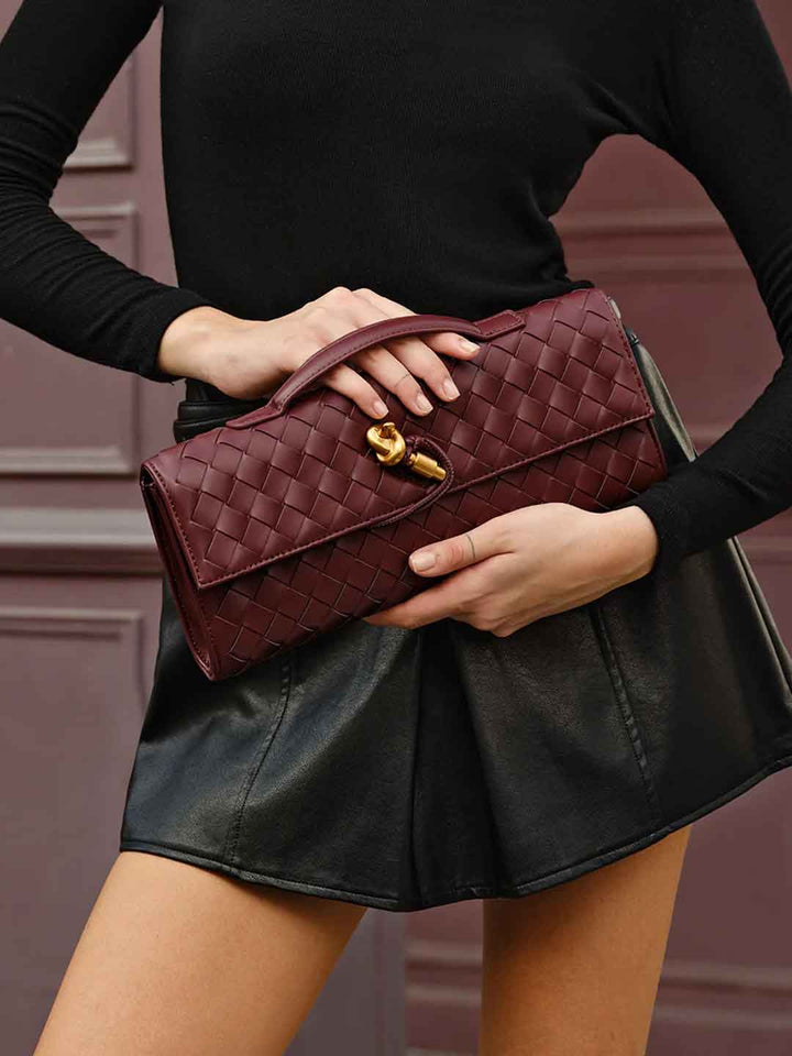 Baguette Shoulder Messenger Woven Bag