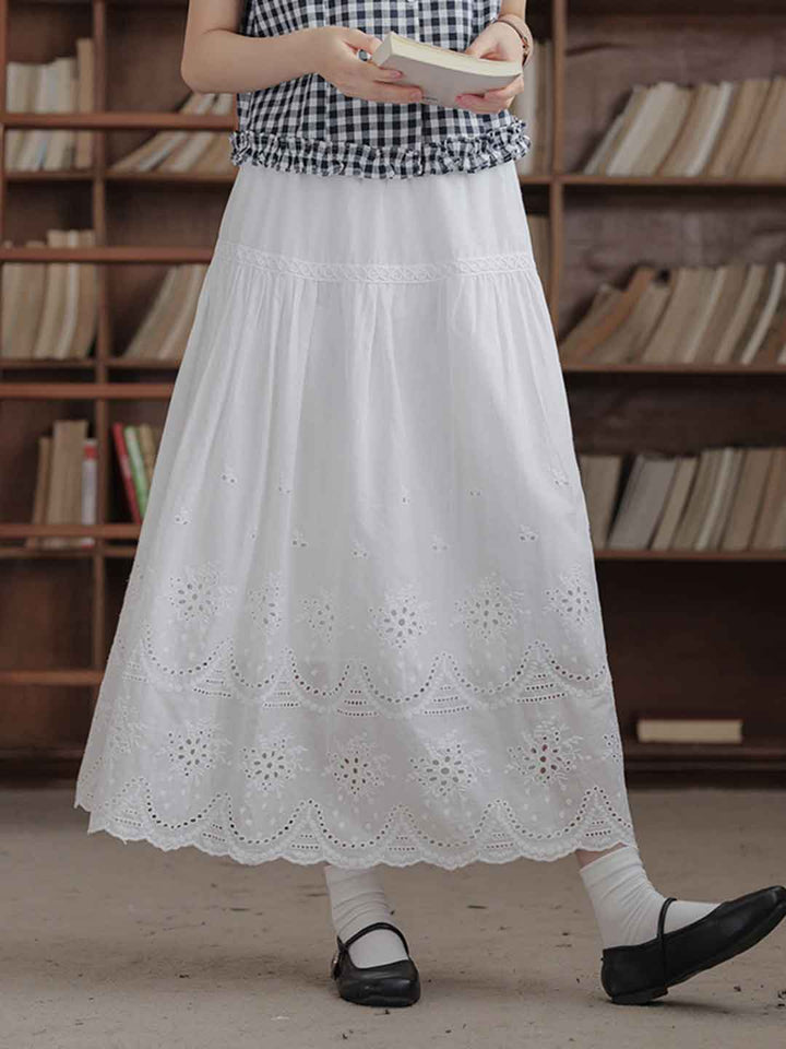 Bella Vacation Solid Color Lace Skirt