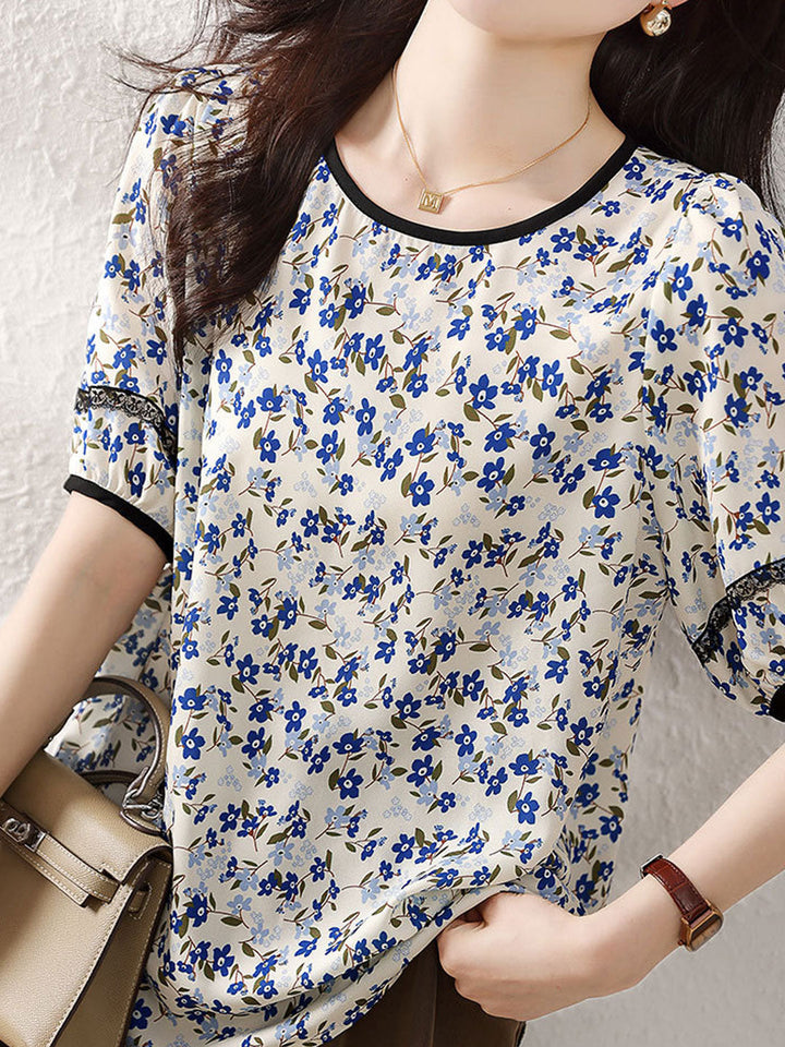 Grace Daily Crew Neck Pullover Printed Top