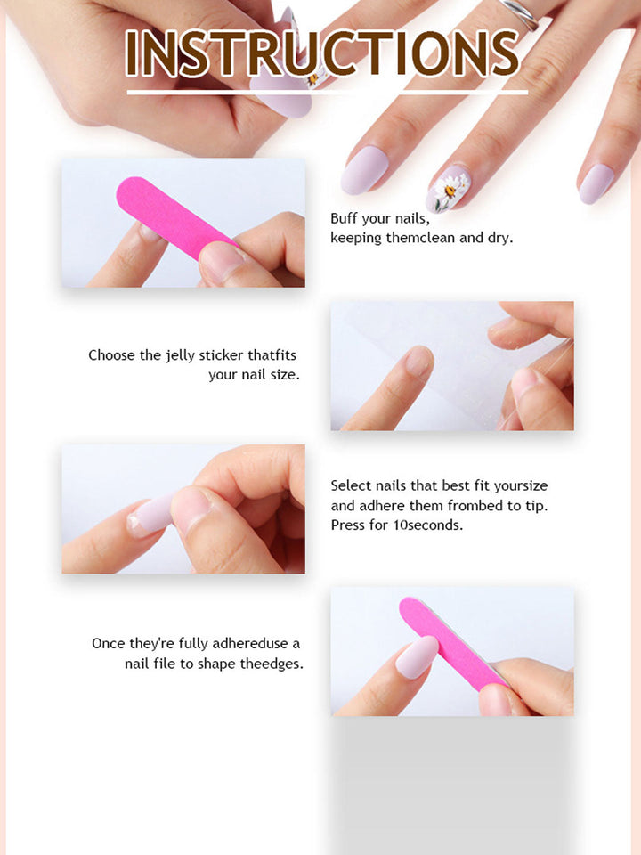 24 Pcs Full Waterproof Removable Nail Art Stickers