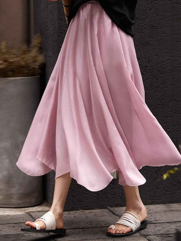 Peyton Daily Solid Color A-Line Skirt