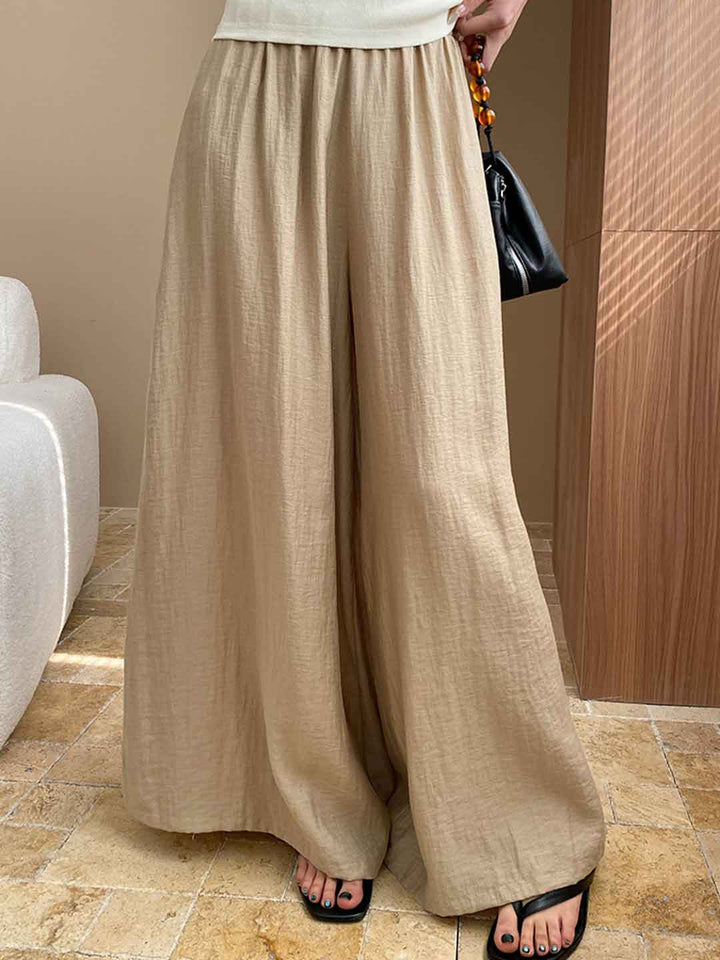 Charlotte Loose Linen Wide-Leg Pants