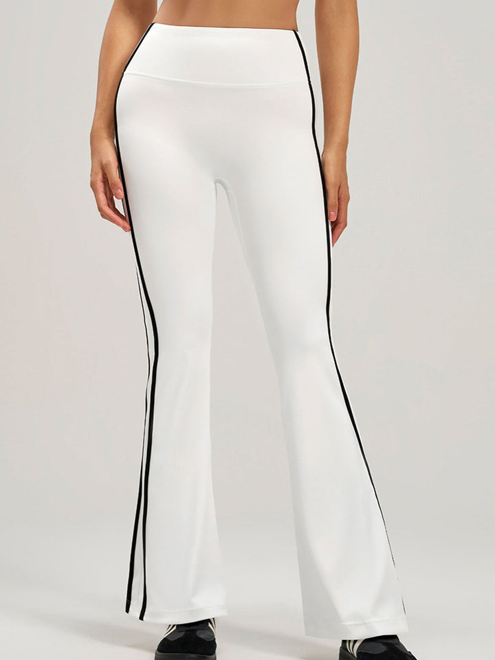 Fitness Striped Flared Pants