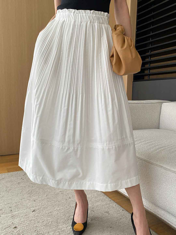 Khloe Vacation High-Waisted Textured A-Line Skirt