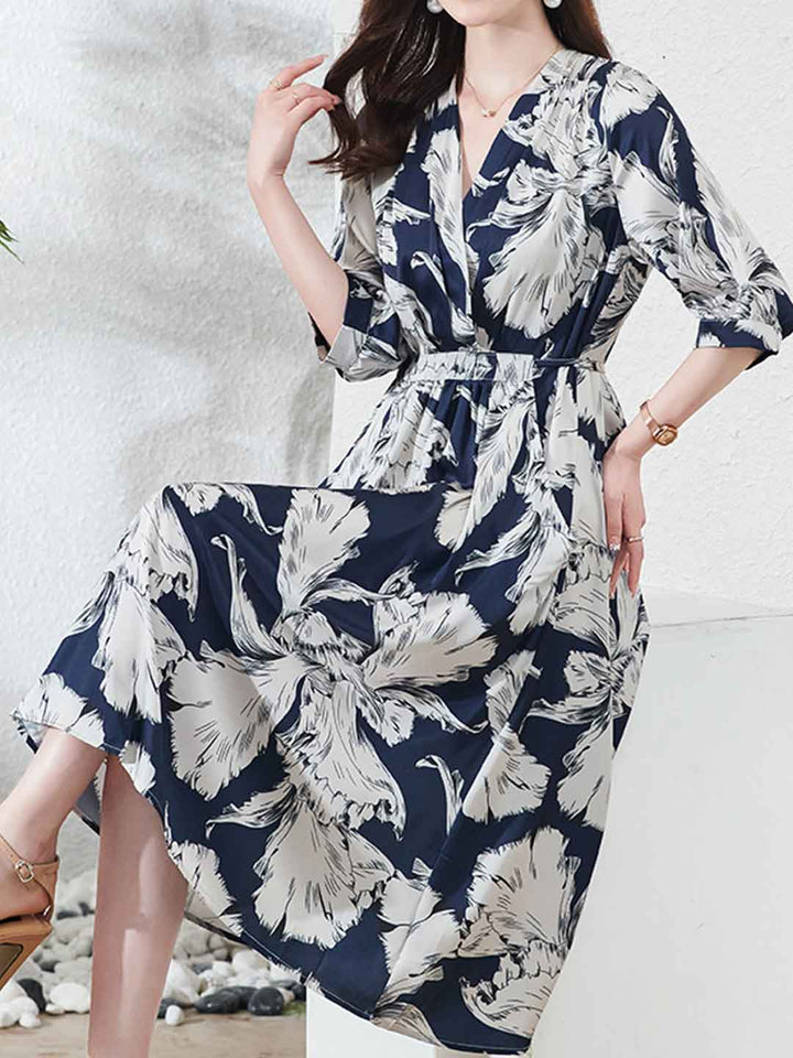Olivia Daily V-Neck Floral Printed Dress