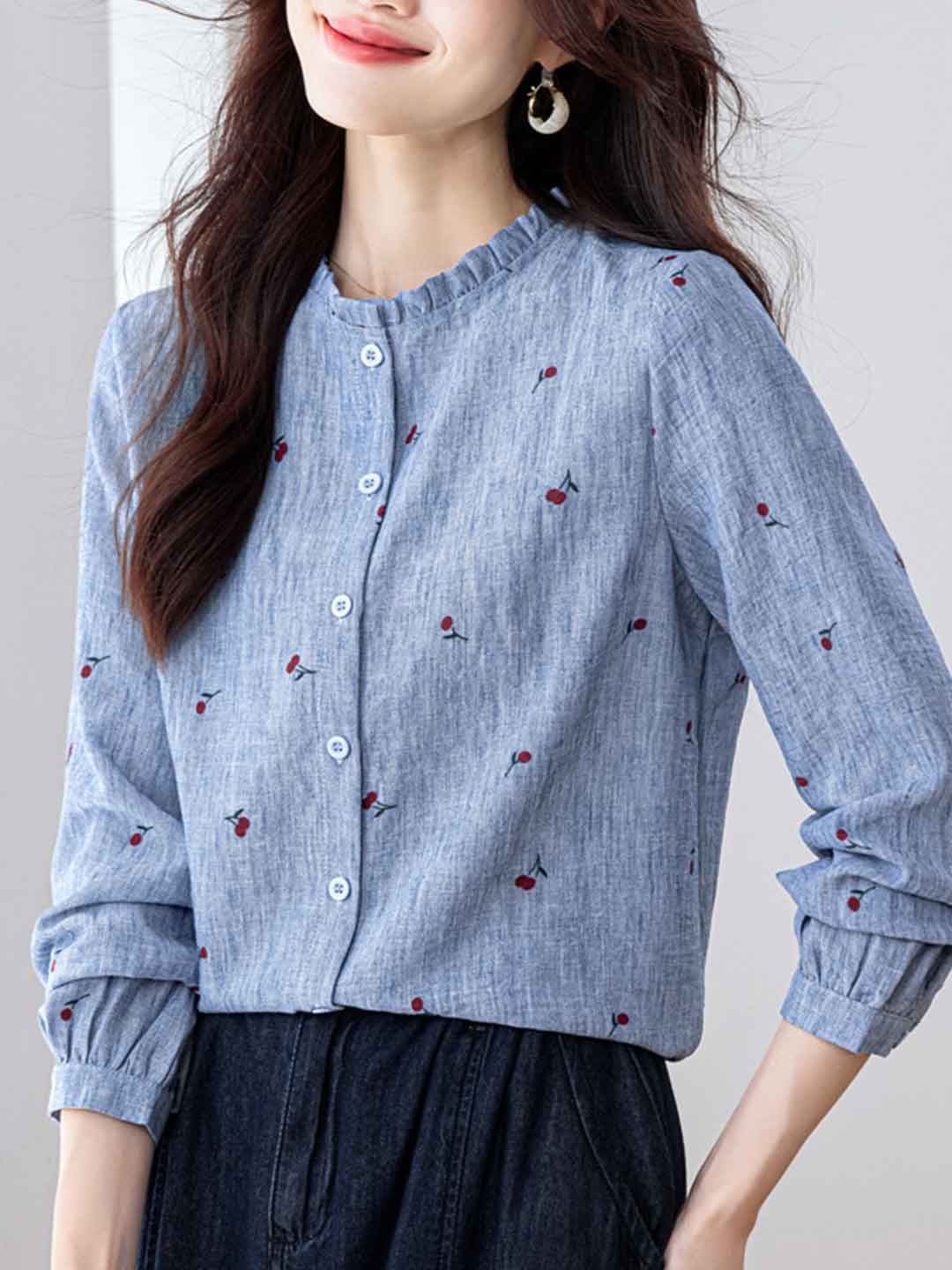 Kayla Classic Auricular Printed Top