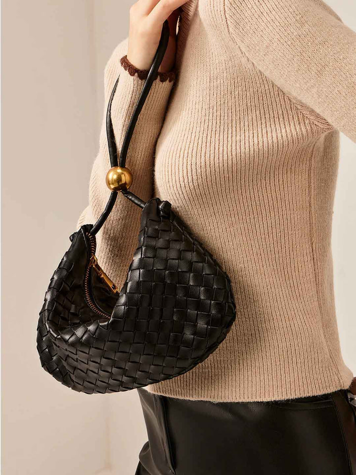 Woven Zipper Dumpling Bag