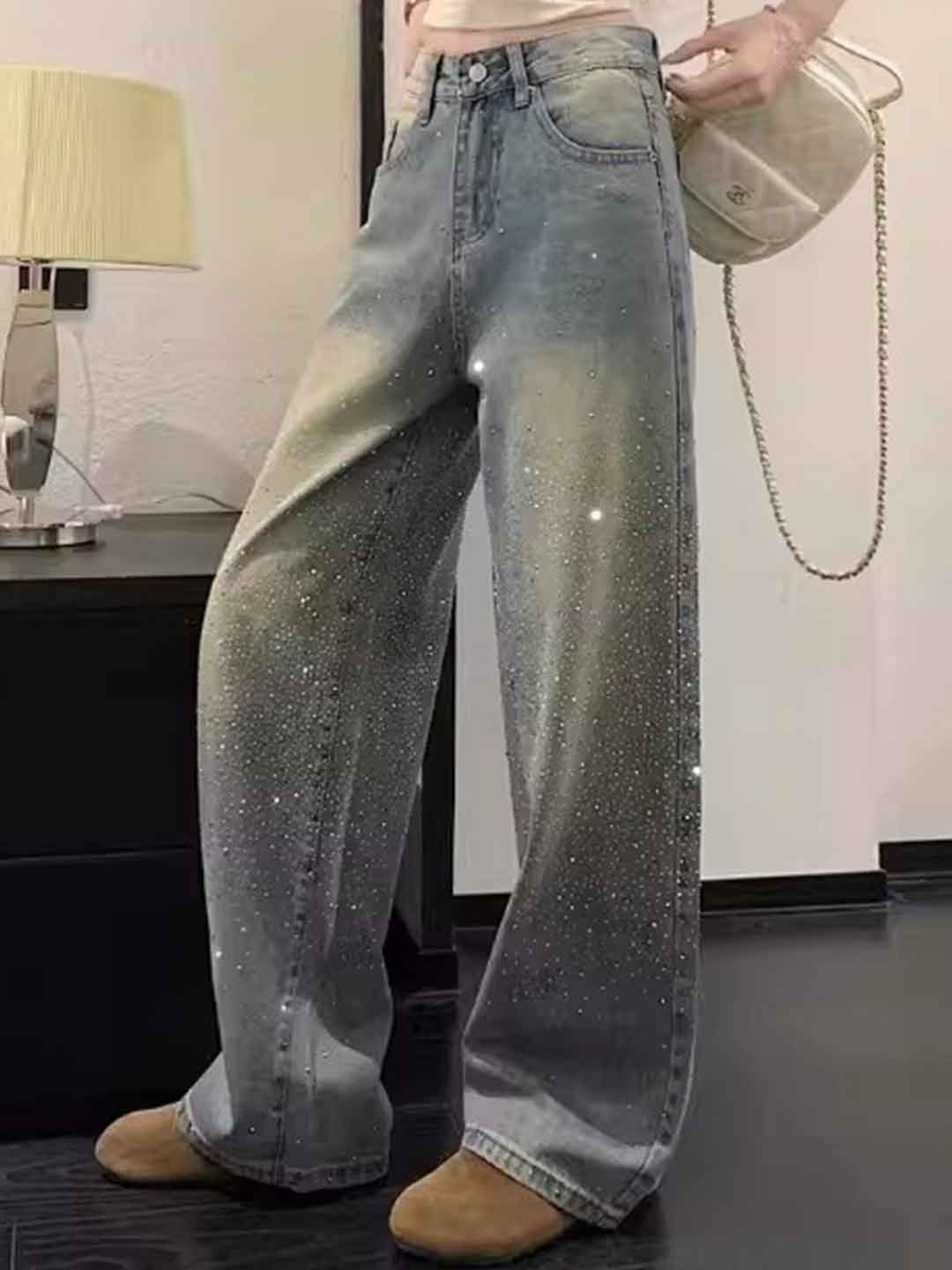Arianna Casual Rhinestone Jeans