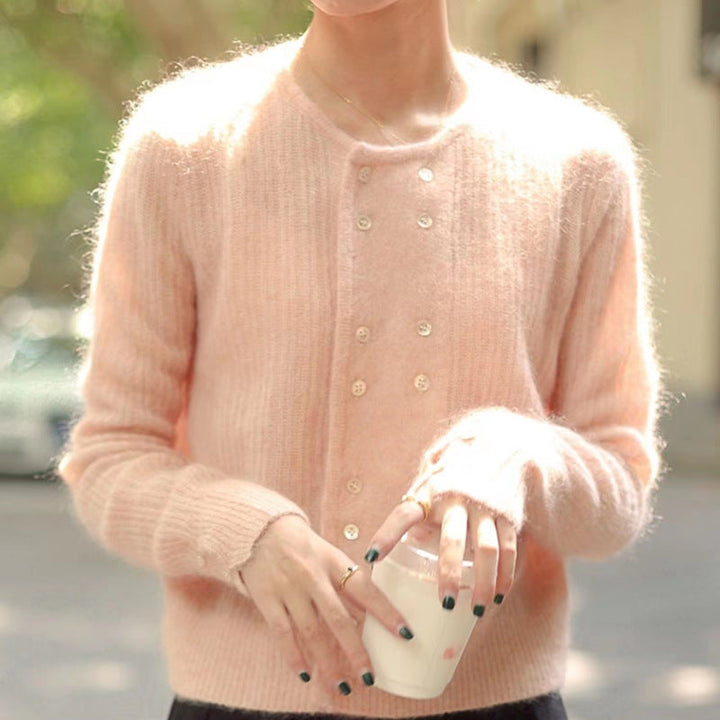 Alena French Style Double-breasted Knitted Cardigan