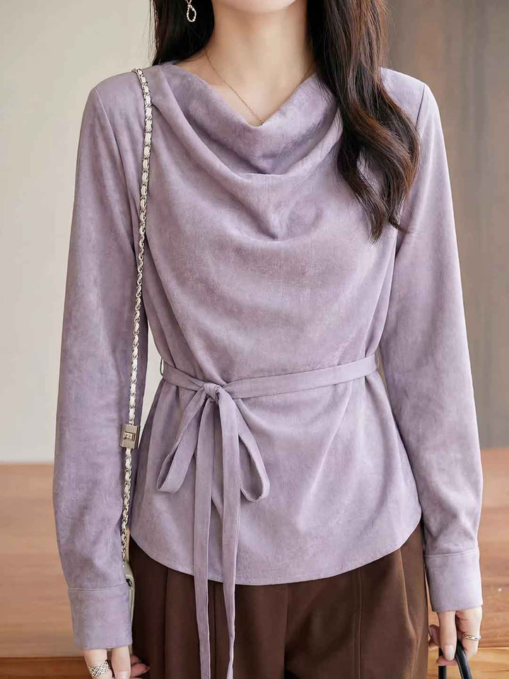 Emma Retro Swing Waisted Tie Top