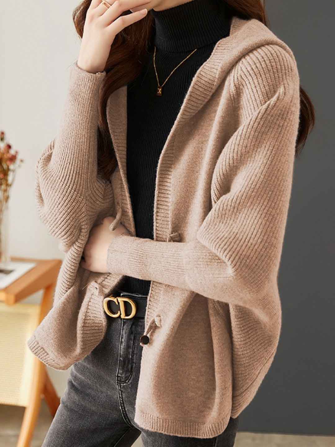 Olivia Loose Solid Color Knitted Cardigan