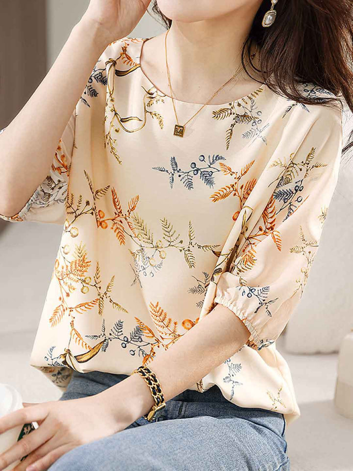 Chloe Classic Crew Neck Printed Top