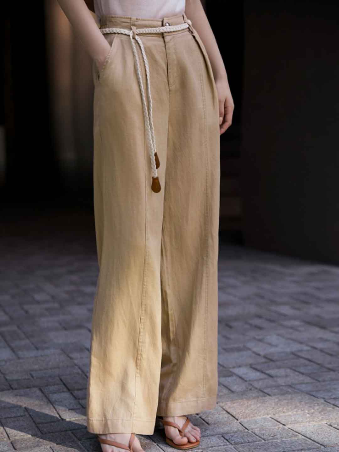 Aubrey Loose Straight Wide Leg Pants