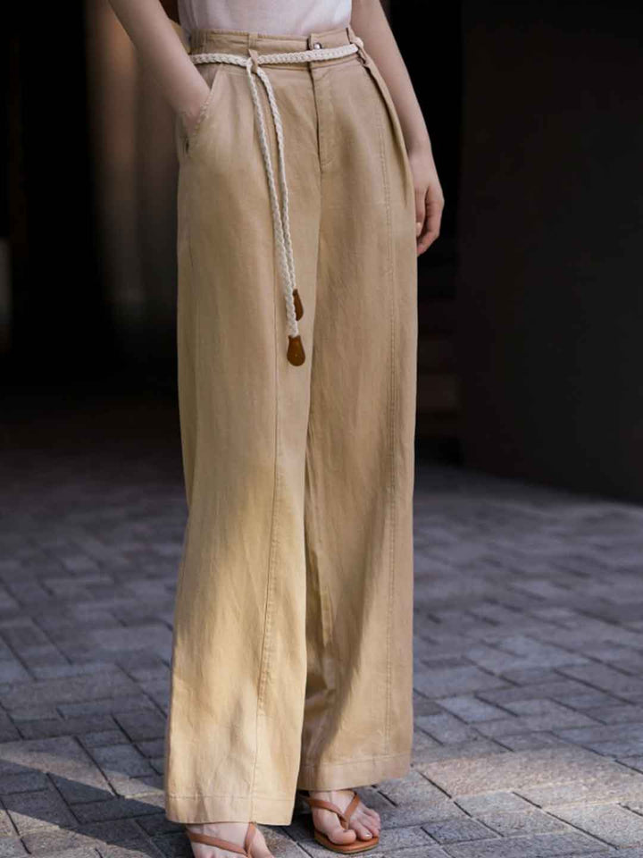 Aubrey Loose Straight Wide Leg Pants