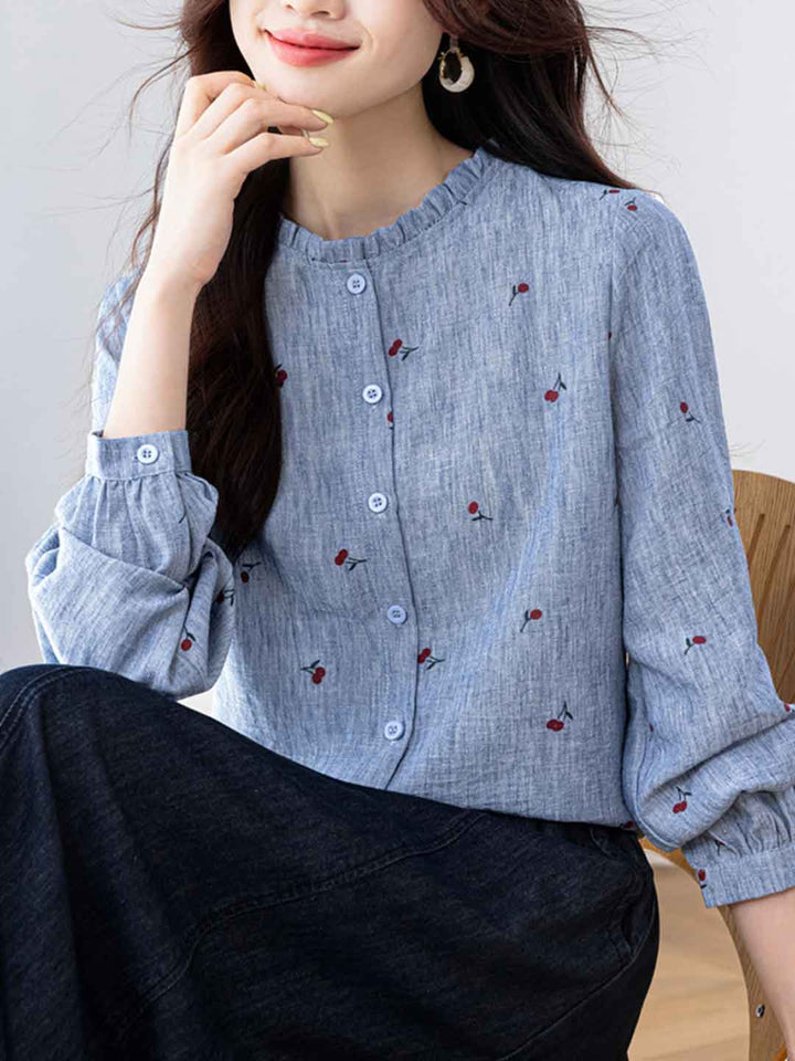 Kayla Classic Auricular Printed Top