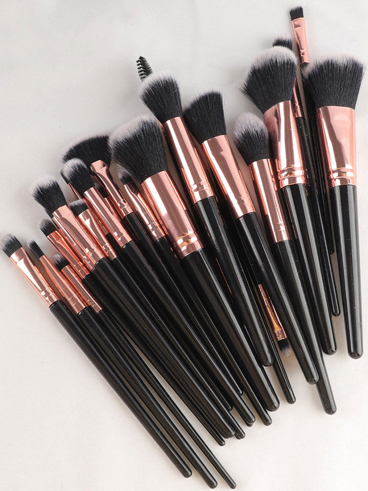 47Pcs Tweed Style Makeup Bag And Brushes Set Professional Tools