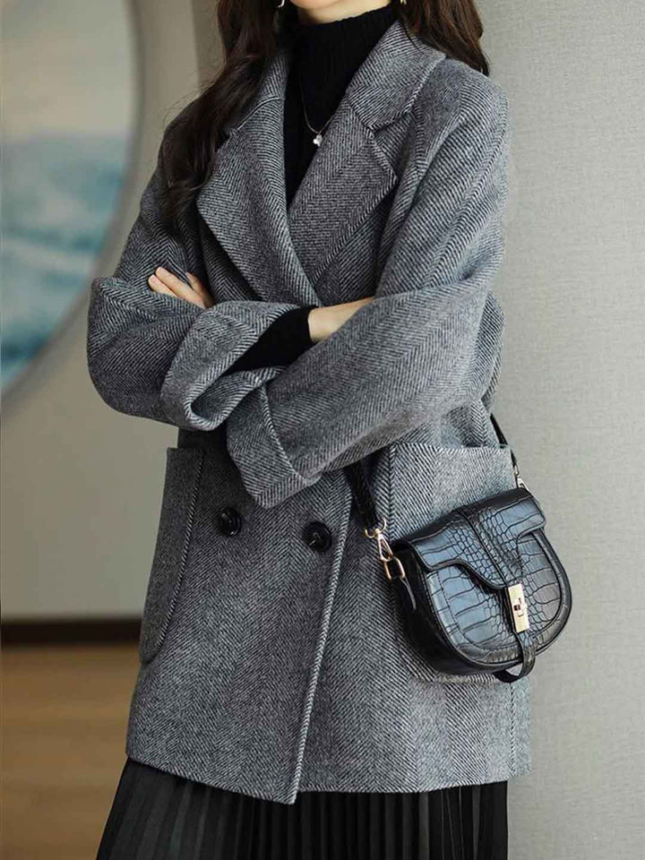 Allison Loose Suit Collar Solid Color Coat