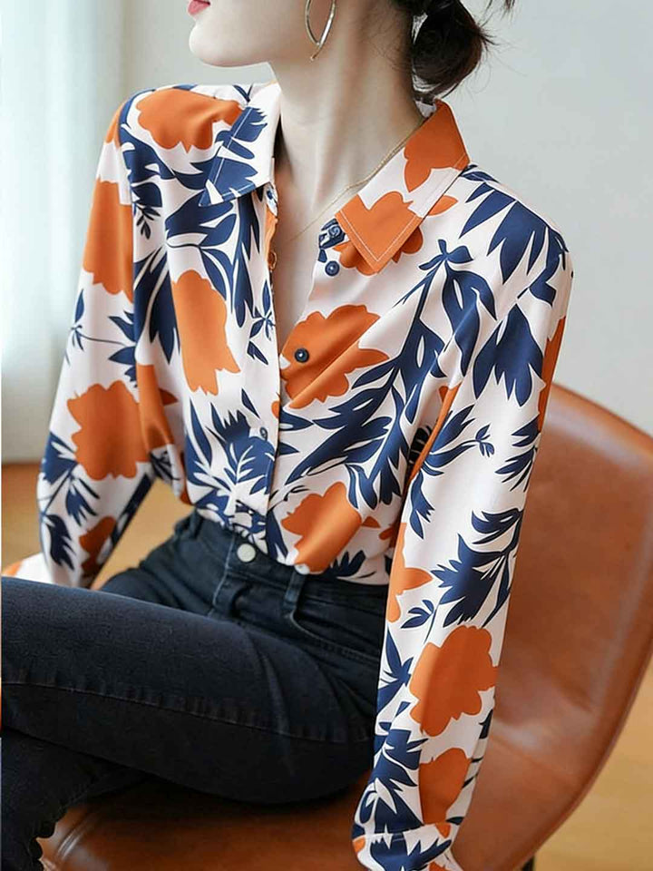 Jocelyn Loose Lapel Printed Shirt