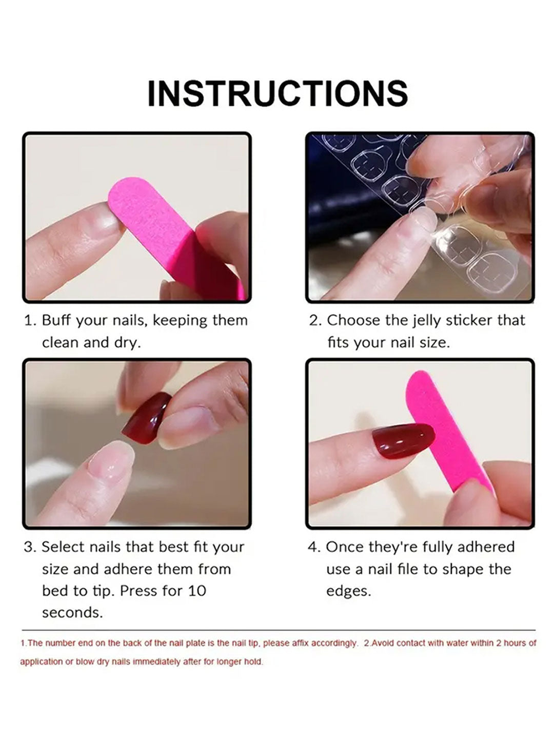 24 Pcs Removable Stars Nail Stickers