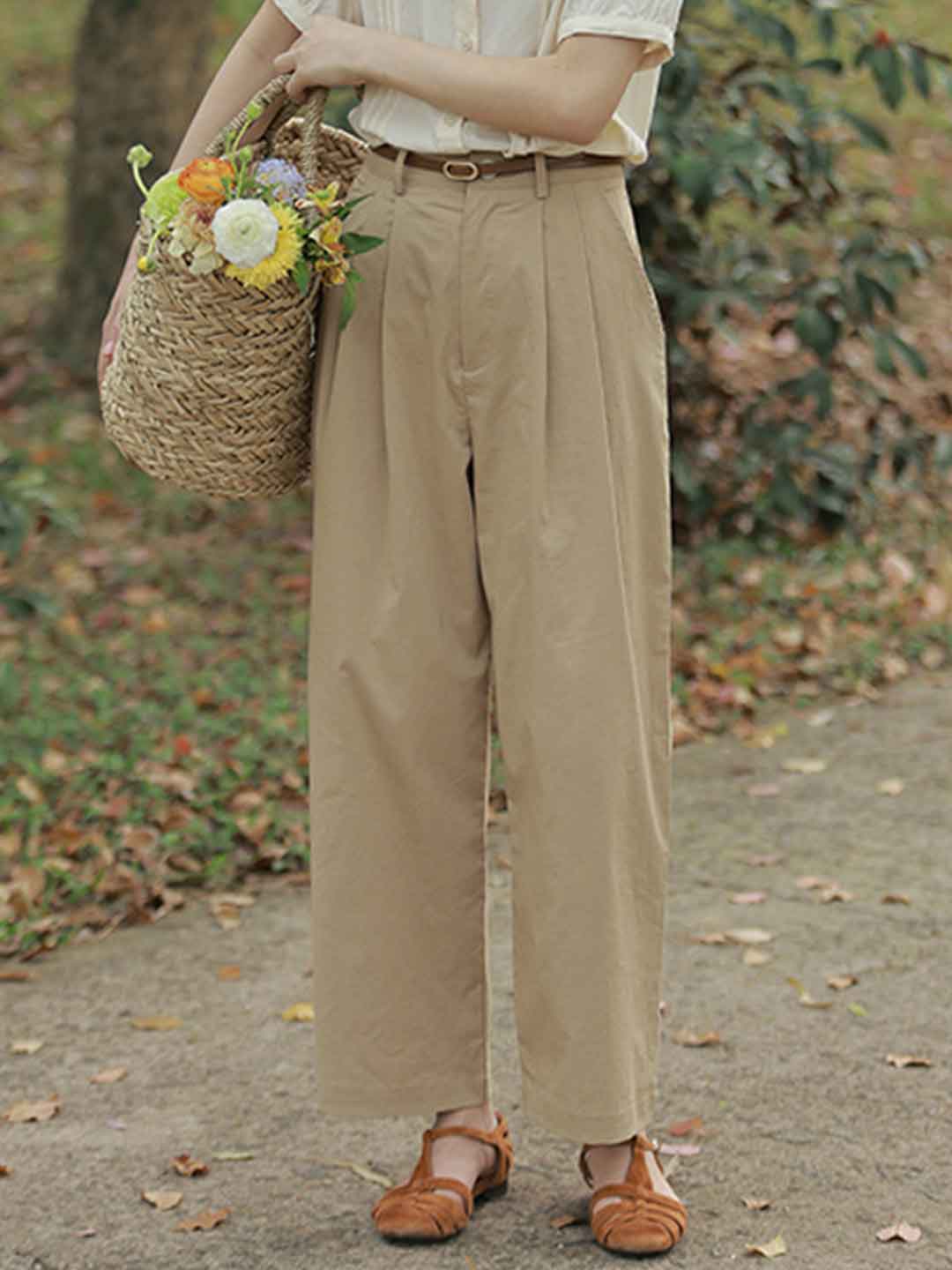 Layla Loose Straight Wide-Leg Pants