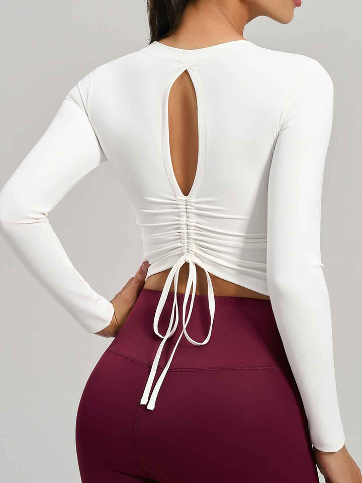 Slim Pleated Yoga Running Training Top