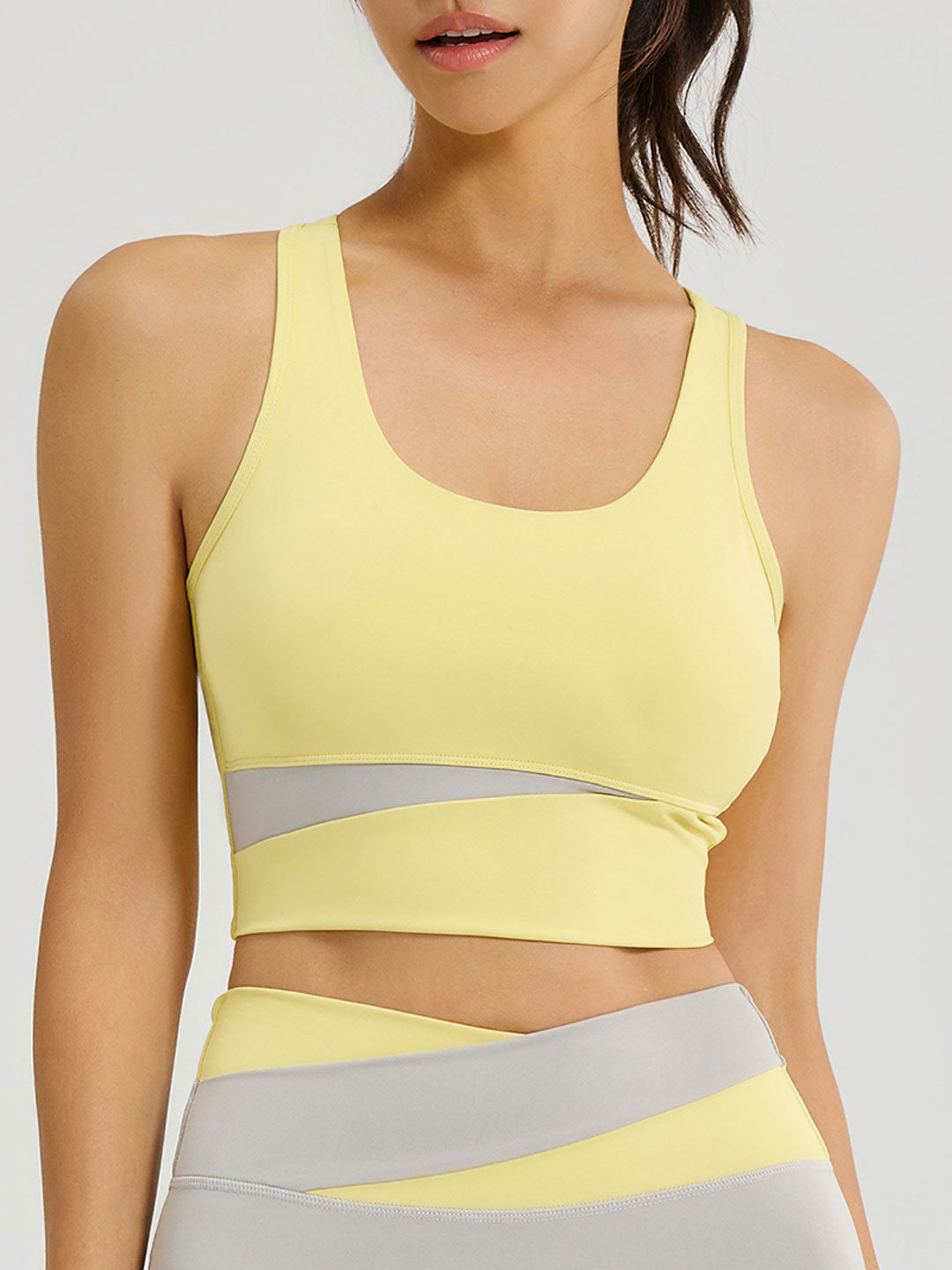 Color-Blocked Sports Yoga Bra