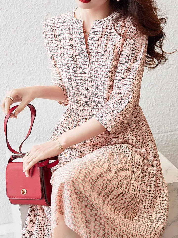 Bailey Classic V-Neck Printed Dress