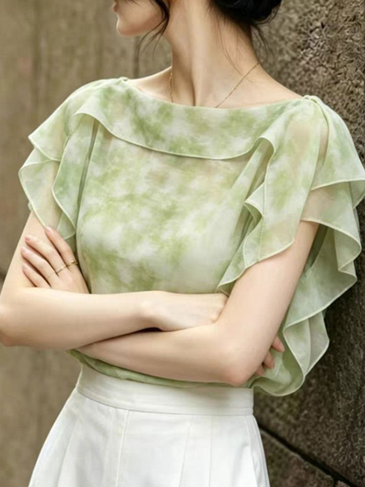 Brianna Elegant Off-Shoulder Ruffle Top