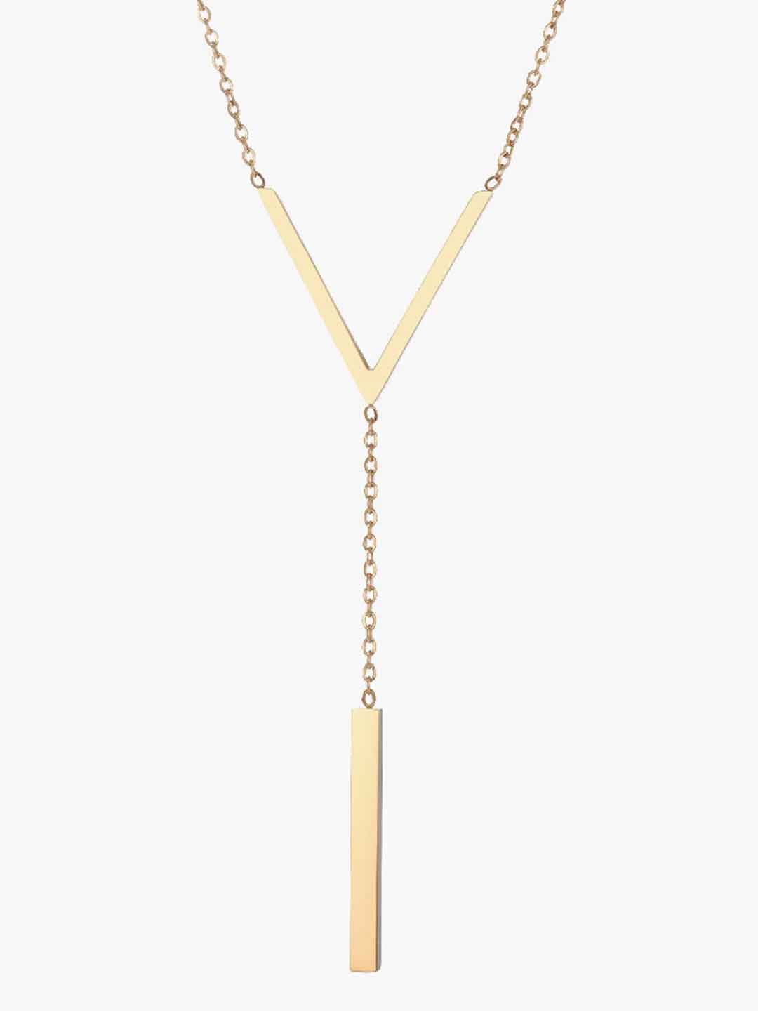V Shape Pendant Necklace