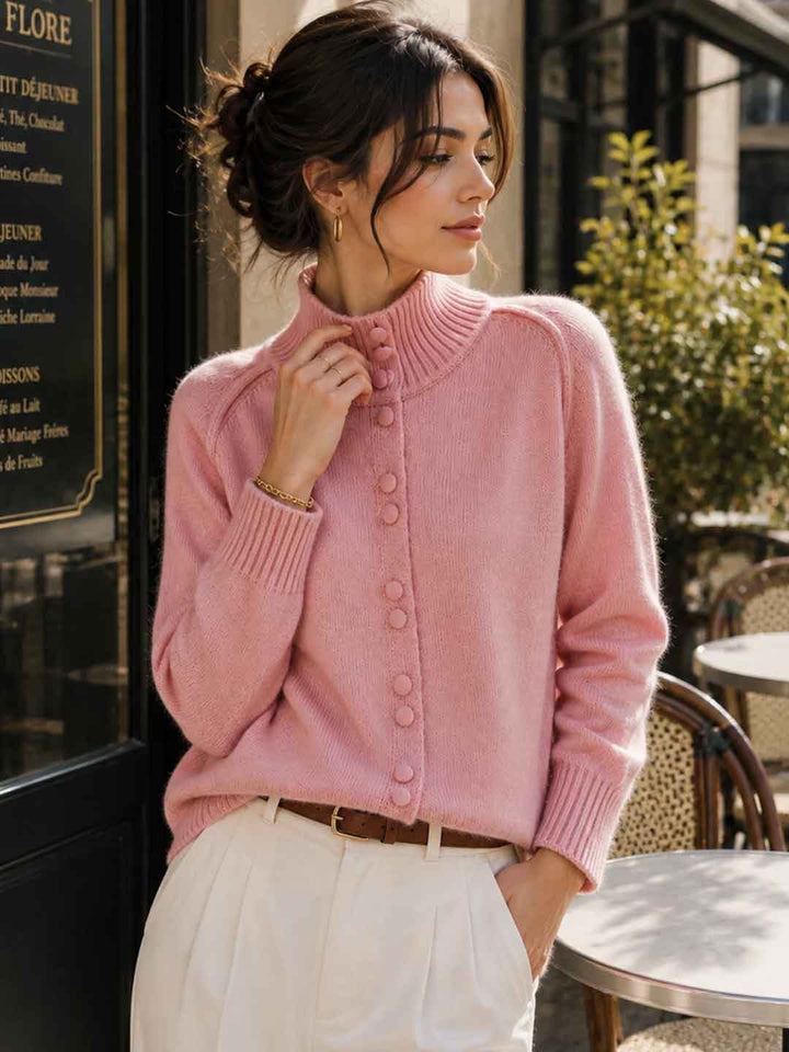 Hedy Pink Turtleneck Sweater