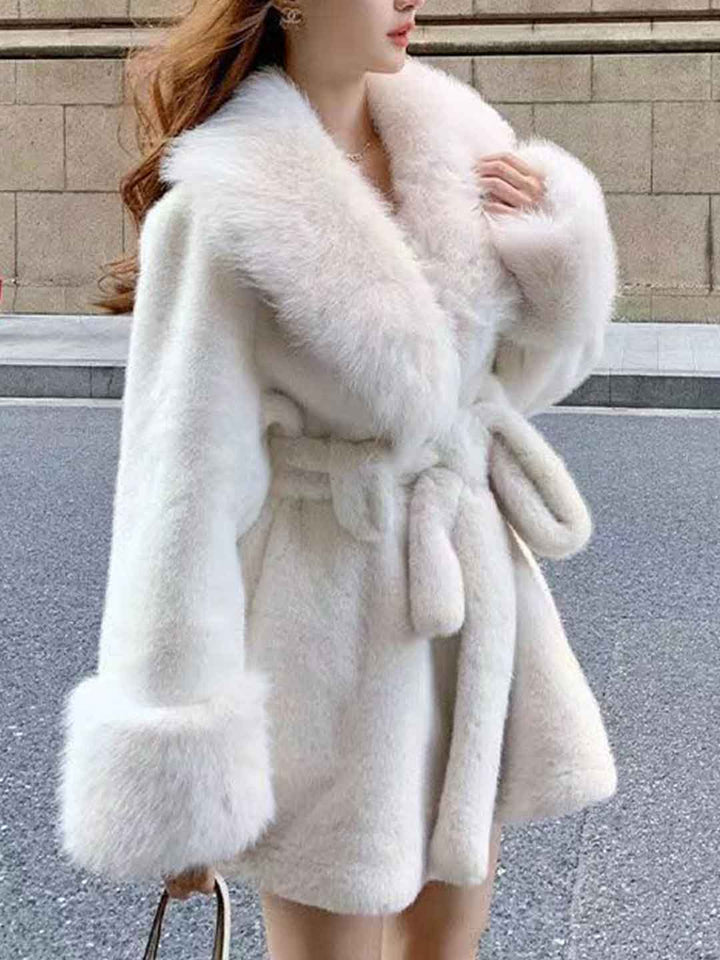 Leah Warm Fur Collar Eco-Friendly Fur Fleece Outerwear