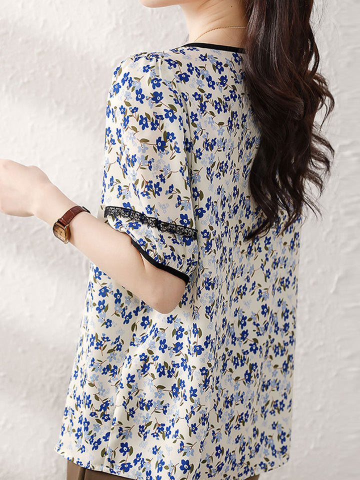 Grace Daily Crew Neck Pullover Printed Top