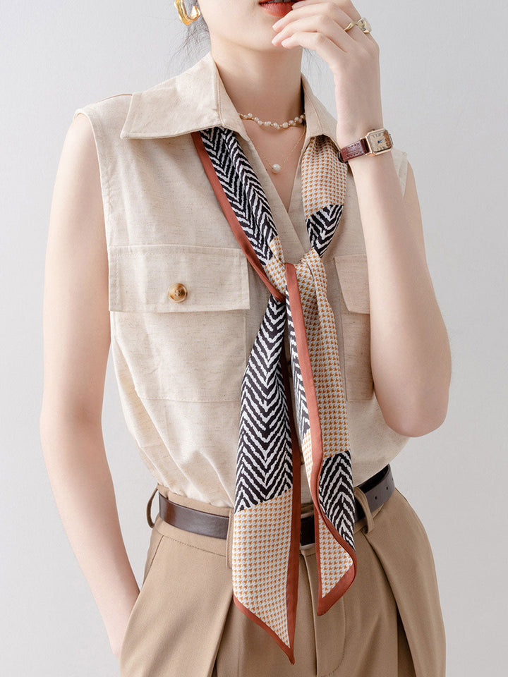 Taylor Loose Lapel Sleeveless Shirt