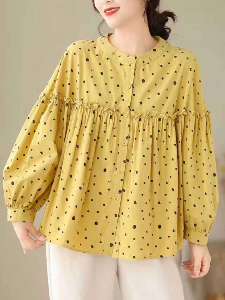 Sofia Loose Crew Neck Printed Shirt