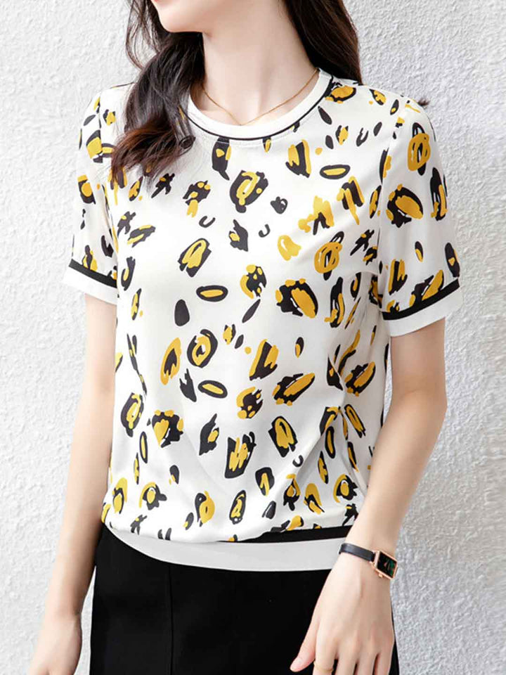 Chloe Daily Crew Neck Printed Top
