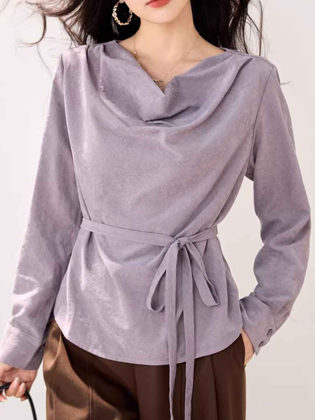 Emma Retro Swing Waisted Tie Top